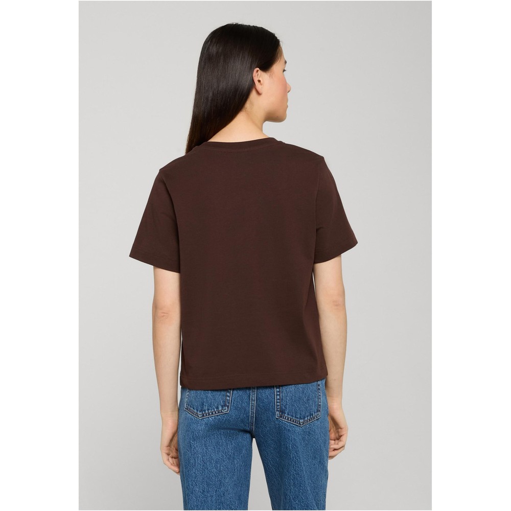 Urban Classics - Organic Boxy Dames Tshirt - Bruin